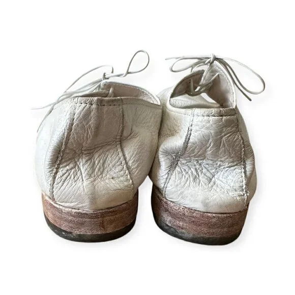 Vintage Y2K, Strategia Distressed white Oxford Shoes, Size 39EU